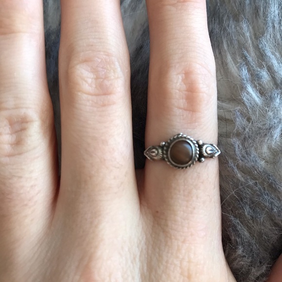 Brown Sterling Silver Ring - Size 9 - Picture 3 of 9